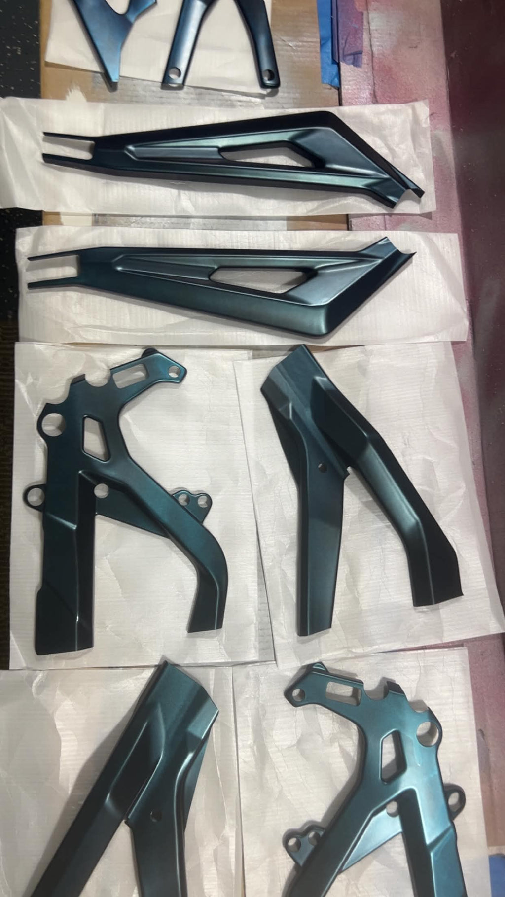 "Peacock Sapphire" Coated Frame Guards for Surron LBX