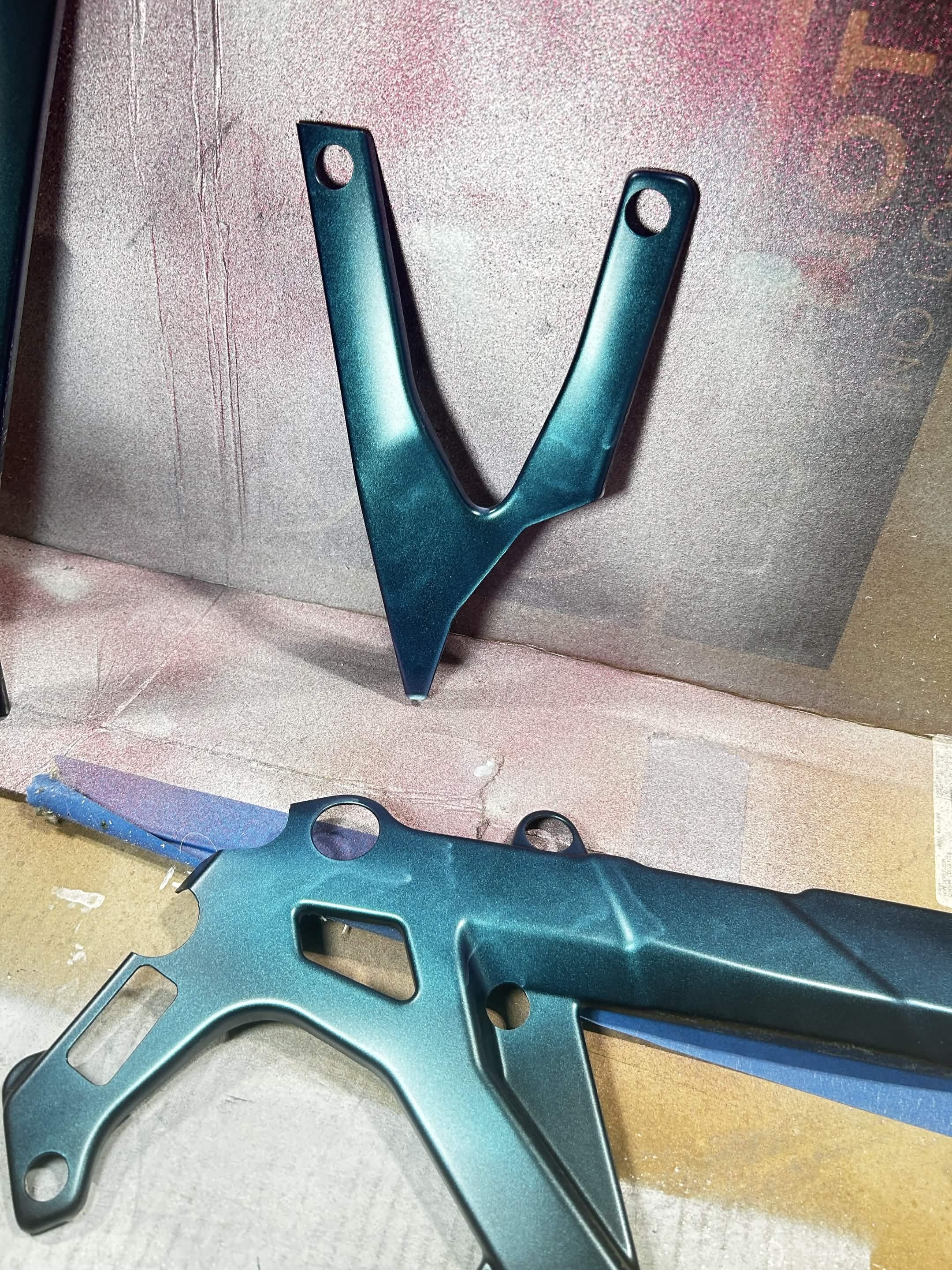"Peacock Sapphire" Coated Frame Guards for Surron LBX