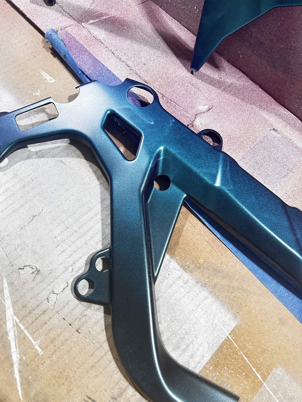 "Peacock Sapphire" Coated Frame Guards for Surron LBX