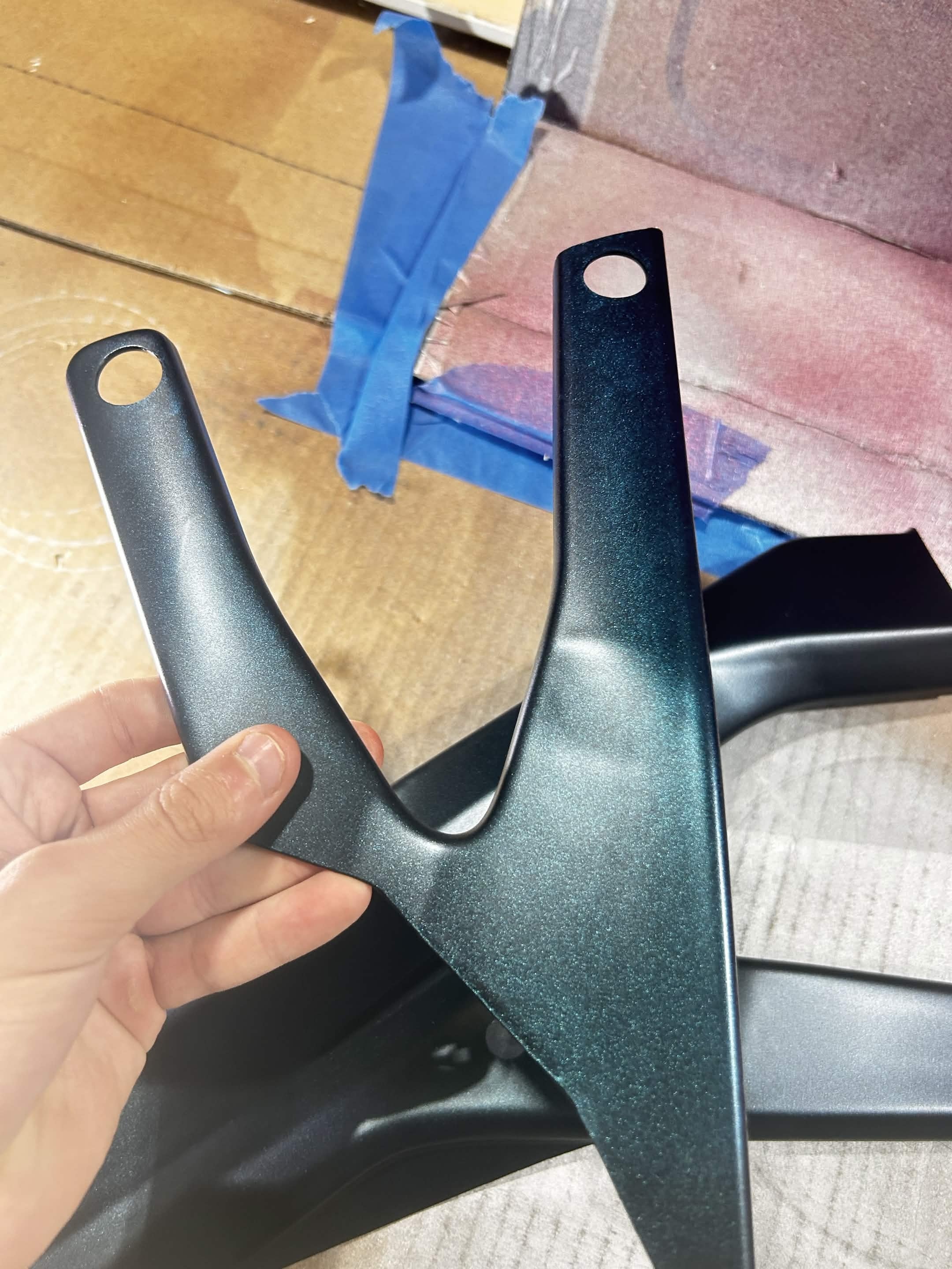 "Peacock Sapphire" Coated Frame Guards for Surron LBX