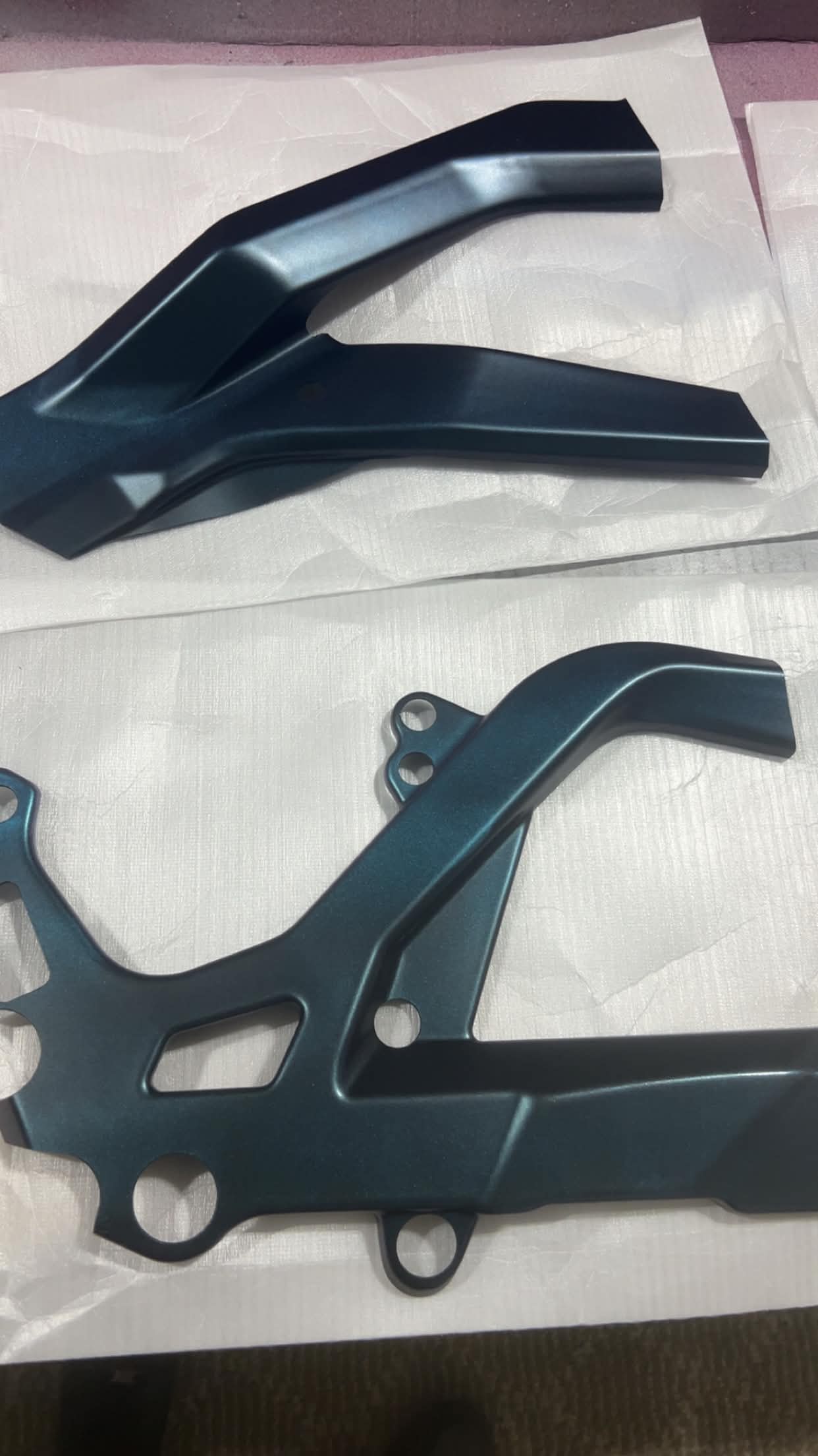 "Peacock Sapphire" Coated Frame Guards for Surron LBX