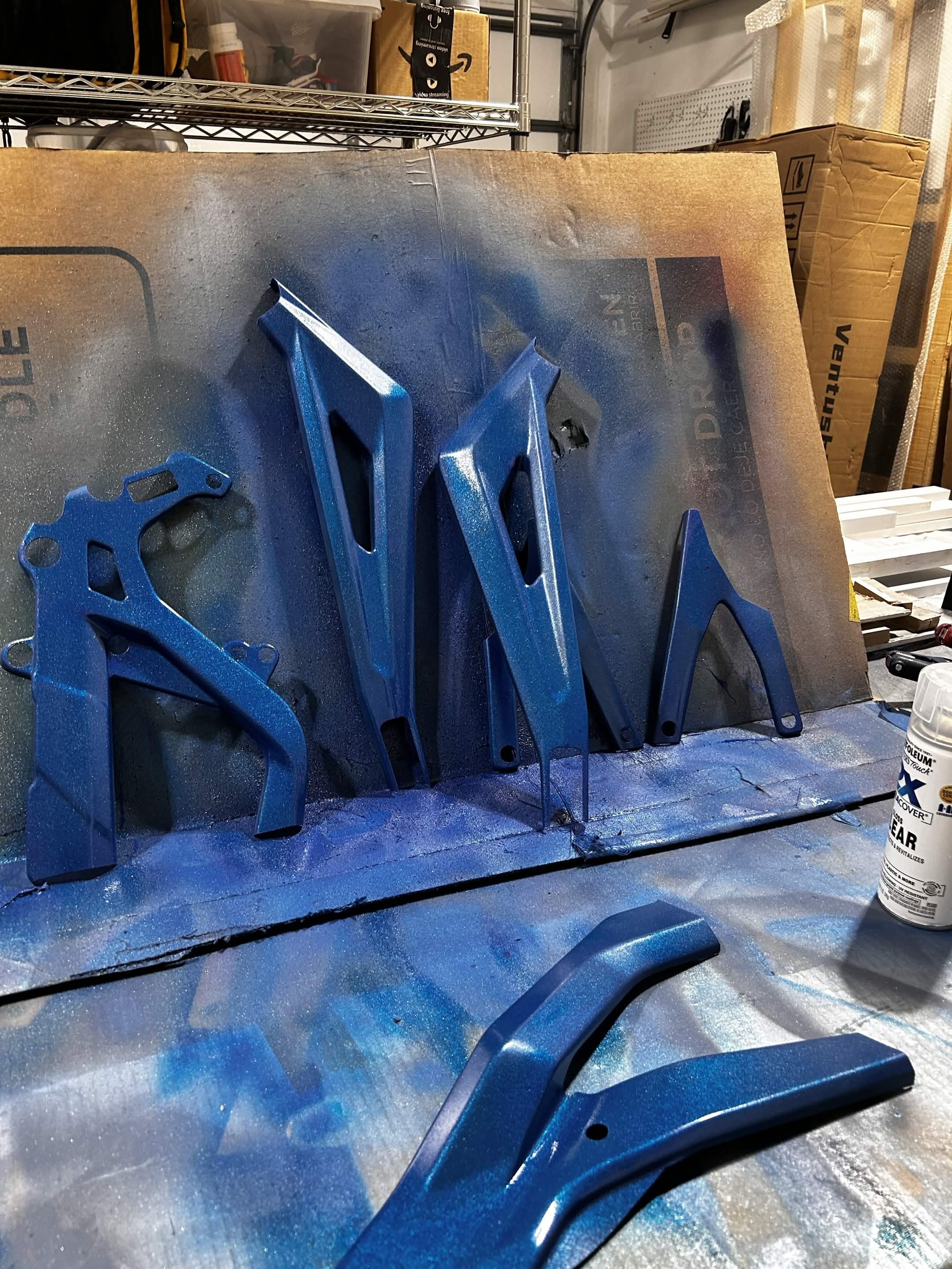 "Sparkle Blue" Coated Surron LBX Frame Guards